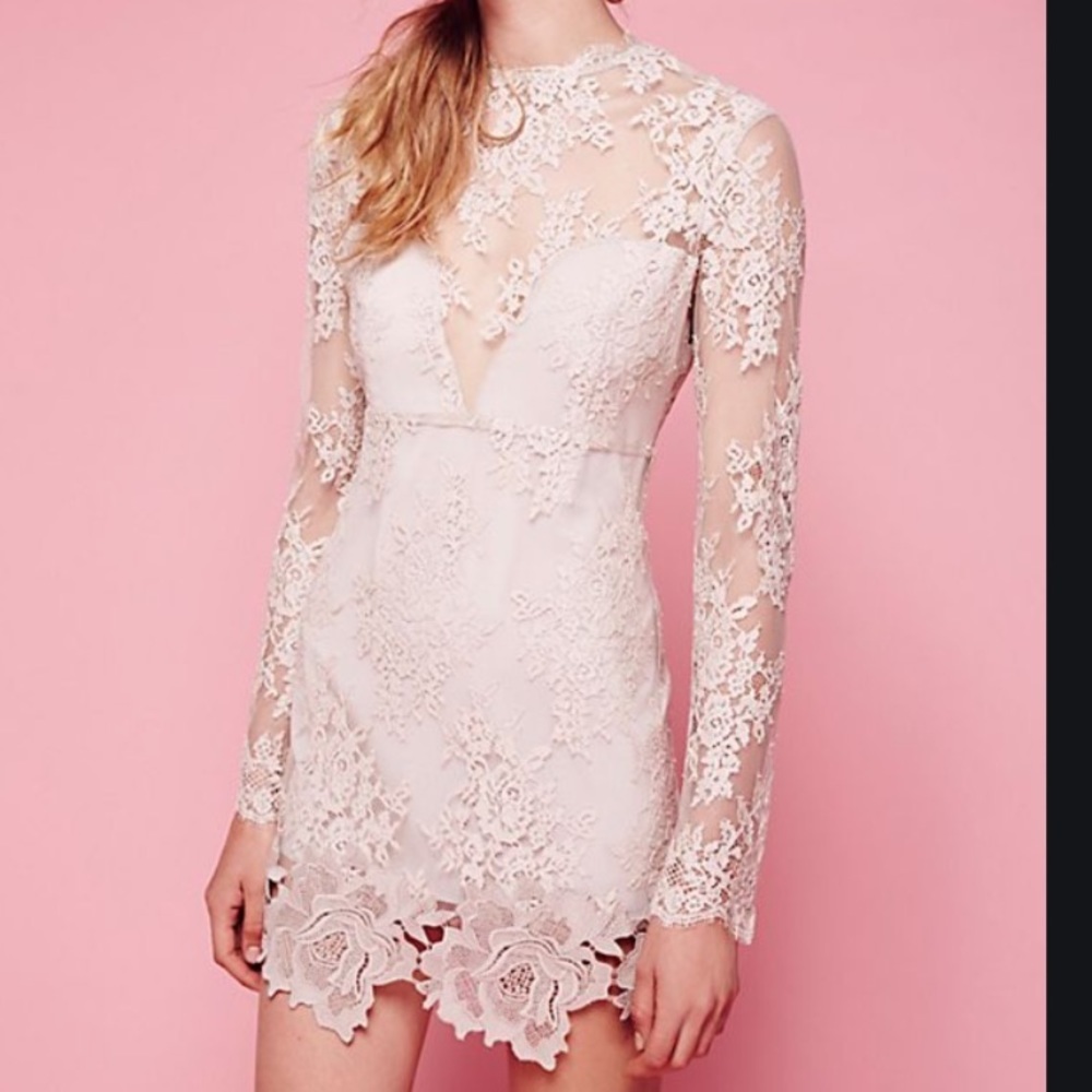 NEW FREE PEOPLE X SAYLOR Leondra Lace Dress Z8-24